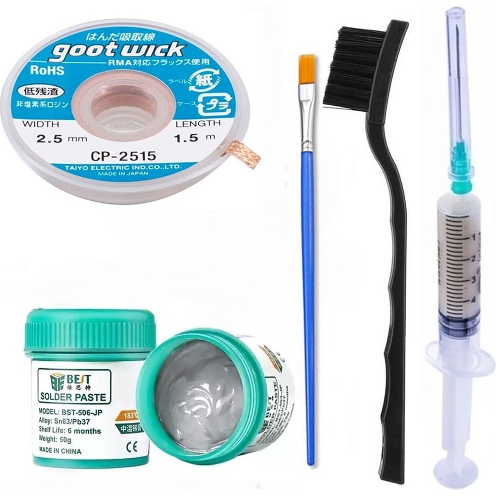 MHM Krem Lehim Solder Paste 183°C SN63/PB37 50G Flux Lehim Toplama CP2515 Lehim Emme Teli 2,5 mm 5in1 Lehim & Havya Fiyatı