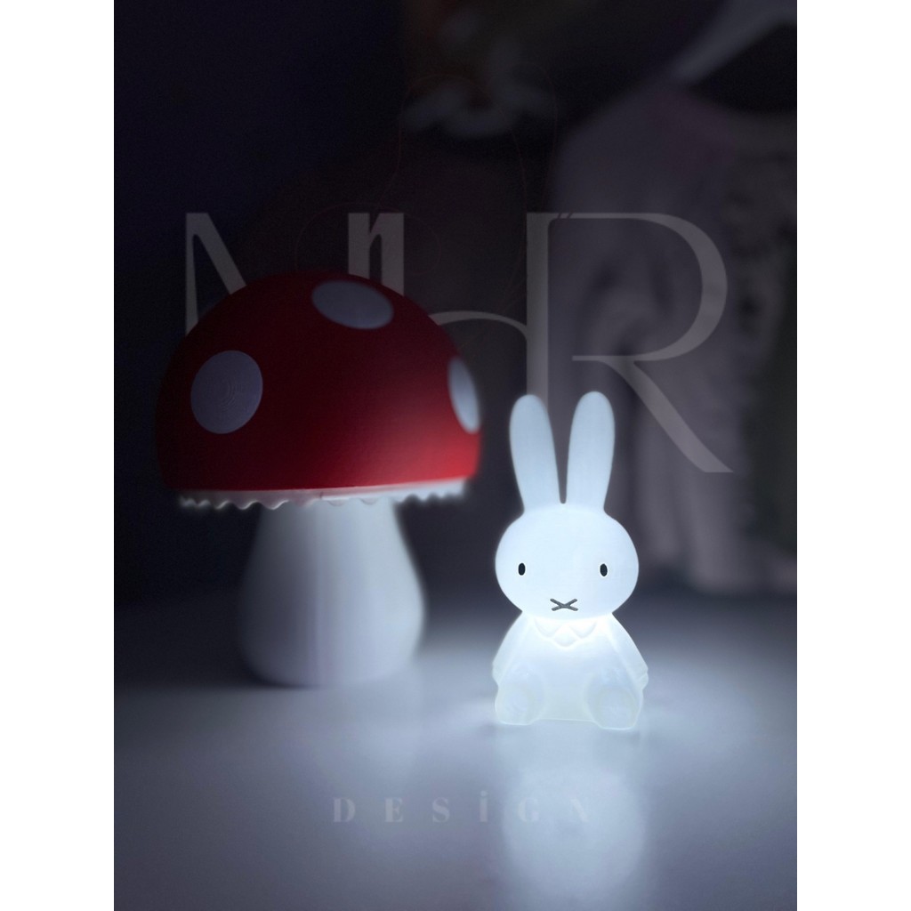 MHR Desing 12 cm Küçük Boy Beyaz Işık Miffy Tavşan Gece Lambası Masa Üstü Kullanım İçin - Beyaz - Beyaz Diğer Fiyatı