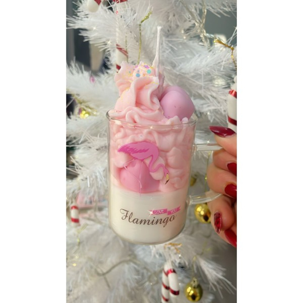 Mhyssa Natural Flamingo Loves You Candle / Flamingo Dekoratif Kokulu Mum - 1 Adet Dekoratif Mum Fiyatı
