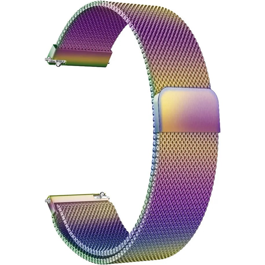 Mi Watch Color - Mi Watch -Mi Watch S1 Uyumlu Metal Hasır Kordon 22 mm - Gökkuşağı Diğer Fiyatı