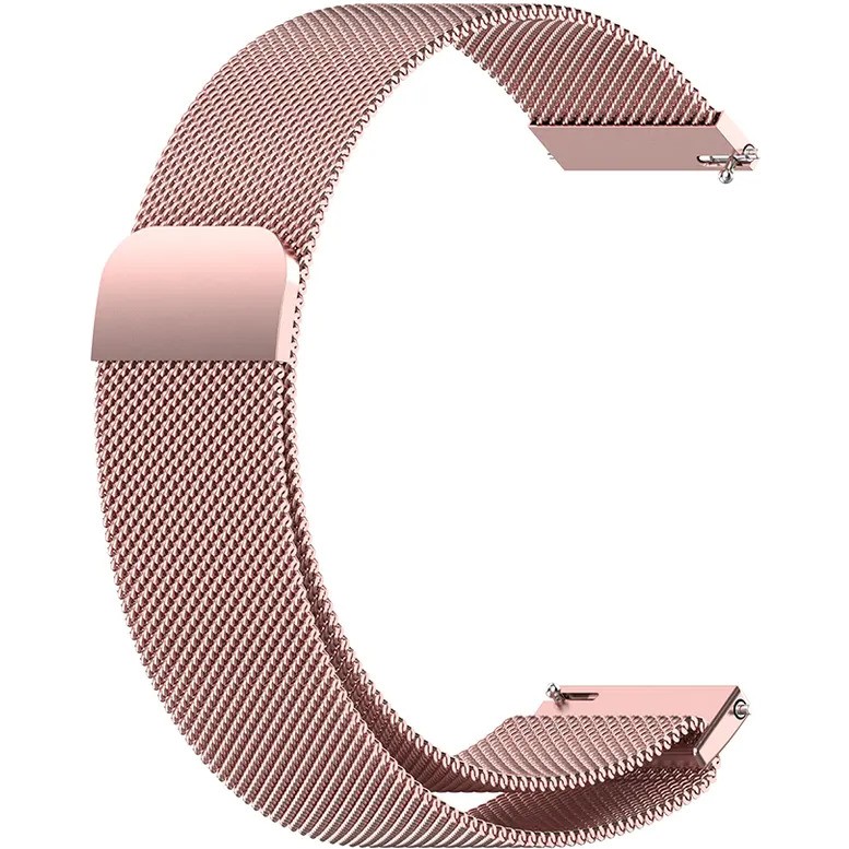 Mi Watch Color - Mi Watch -Mi Watch S1 Uyumlu Metal Hasır Kordon 22 mm - Pembe Diğer Fiyatı