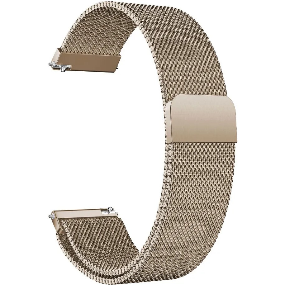 Mi Watch Color - Mi Watch -Mi Watch S1 Uyumlu Metal Hasır Kordon 22 mm - Retro Gold Diğer Fiyatı