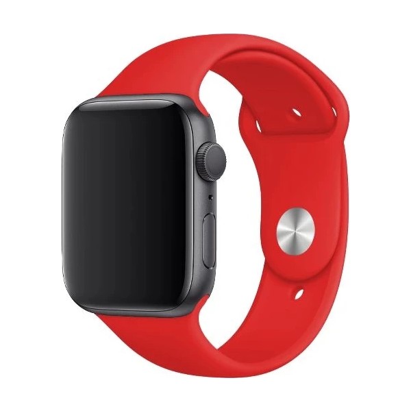 Mi7a Apple Watch Seri 7 6 5 4 3 2 Se 42MM / 44MM / 45MM Uyumlu Spor Silikon Kordon - Kırmızı Akıllı Saat Aksesuarı Fiyatı