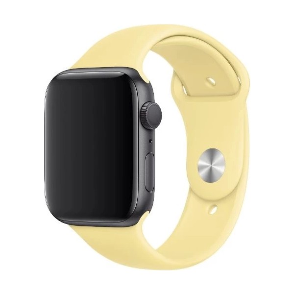 Mi7a Apple Watch Seri 7 6 5 4 3 2 Se 42MM / 44MM / 45MM Uyumlu Spor Silikon Kordon - Limon Sarısı Akıllı Saat Aksesuarı Fiyatı