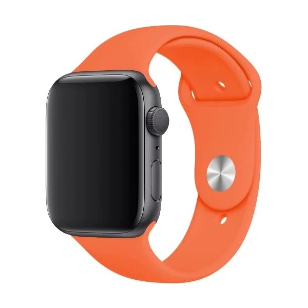 Mi7a Apple Watch Seri 7 6 5 4 3 2 Se 42MM / 44MM / 45MM Uyumlu Spor Silikon Kordon - Turuncu Akıllı Saat Aksesuarı Fiyatı
