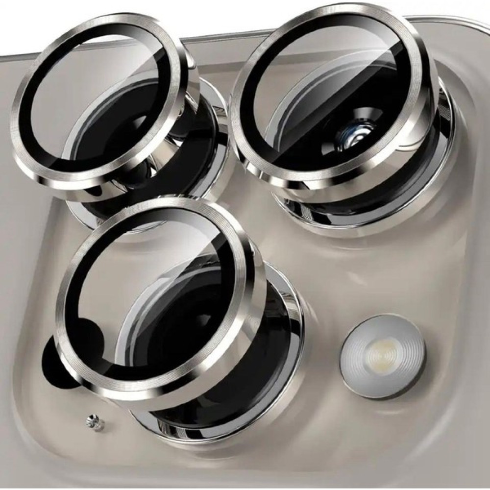 Mi7a Iphone 15 Pro / Iphone 15 Pro Max Kamera Koruyucu Lens Safir Titanium Temperli Cam - Gri Cep Telefonu Kılıfı Fiyatı