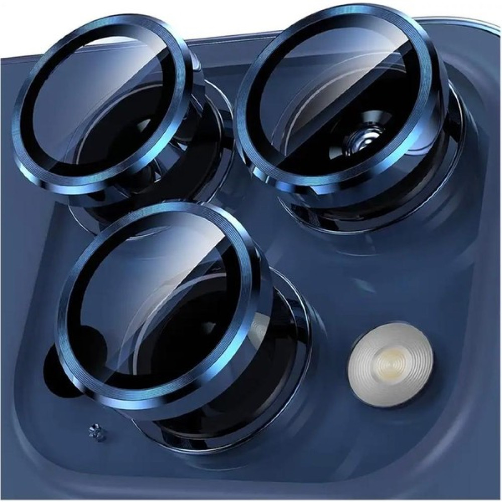 Mi7a Iphone 15 Pro / Iphone 15 Pro Max Kamera Koruyucu Lens Safir Titanium Temperli Cam - Lacivert Cep Telefonu Kılıfı Fiyatı