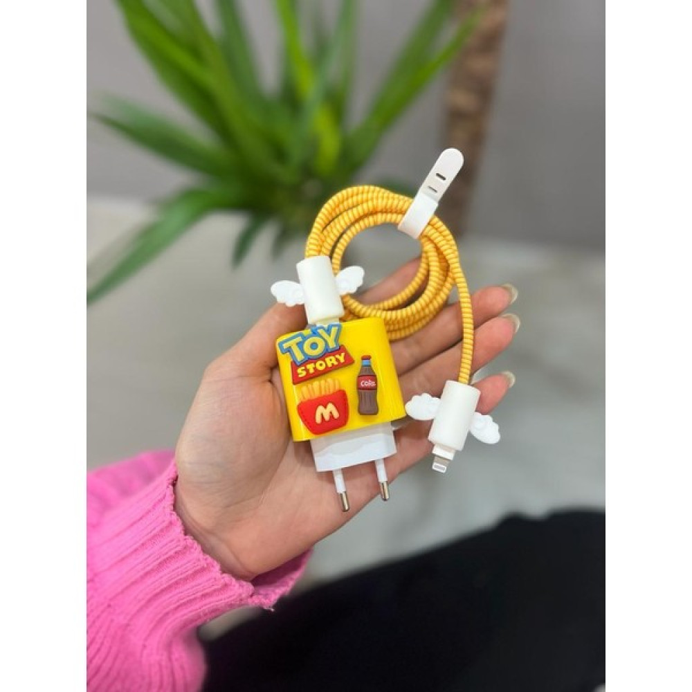 Mi7a Şarj Başlığı ve Kablo Koruyucu 4'lü Set Iphone Uyumlu Toy Story Akü Şarj Edici Fiyatı