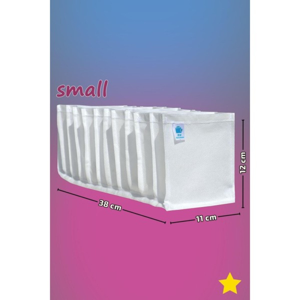Mia Home Production Beyaz - Small Boy / 11 Gözlü Çekmece Düzenleyici - Cepli Organizer - Akordiyon Düzenleyici Gardrop & Dolap Fiyatı