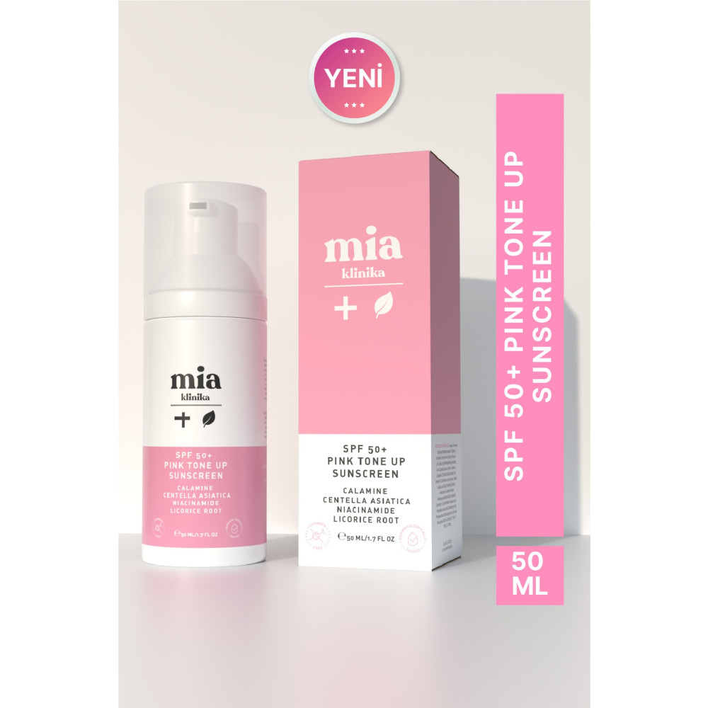 mia klinika Spf 50 Pink Tone Up Ton Eşitleyici Pembe Yüz Güneş Kremi Güneş Kremleri ve Losyonları Fiyatı