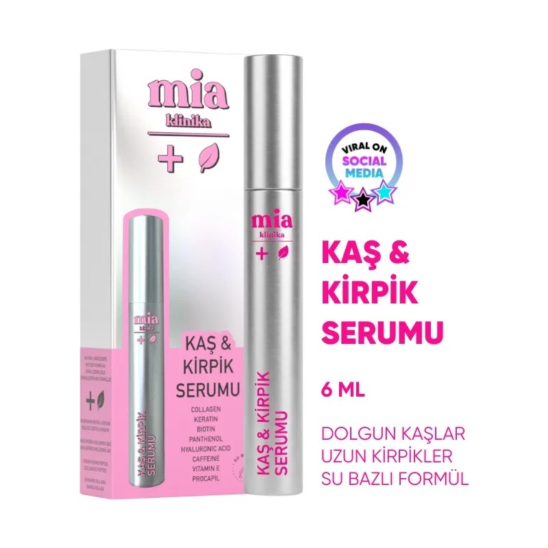 Mia Klinika Su Bazlı Güçlendirici Keratin ve Biotin İçeren Besleyici Kaş Ve Kirpik Serumu Diğer Fiyatı