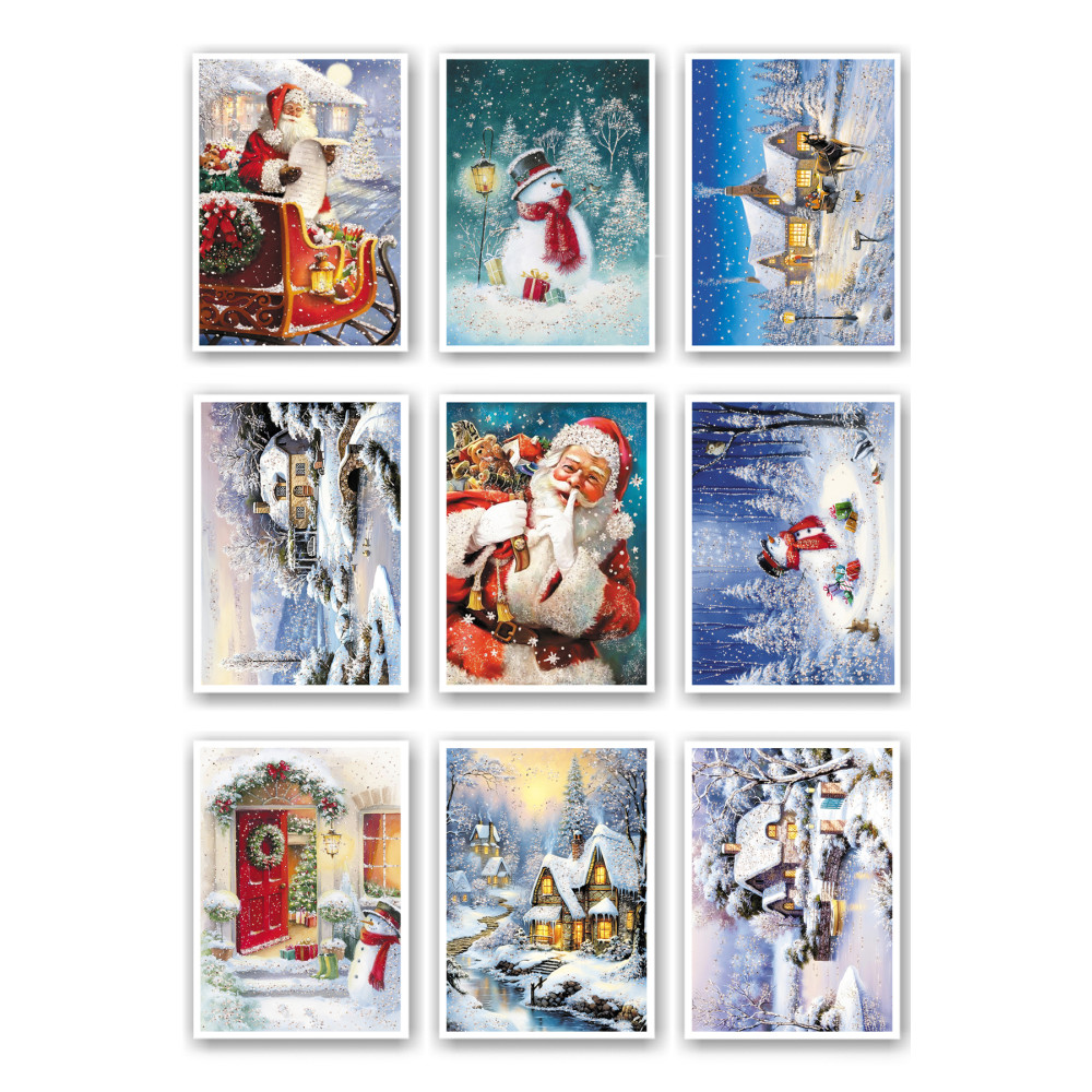Mia Pera 9lu Simli Yılbaşı Kartpostal Seti Yeniyıl 9 Lu Kardan Adam Noel Baba Nostalji Defter & Kağıt Ürünleri Fiyatı