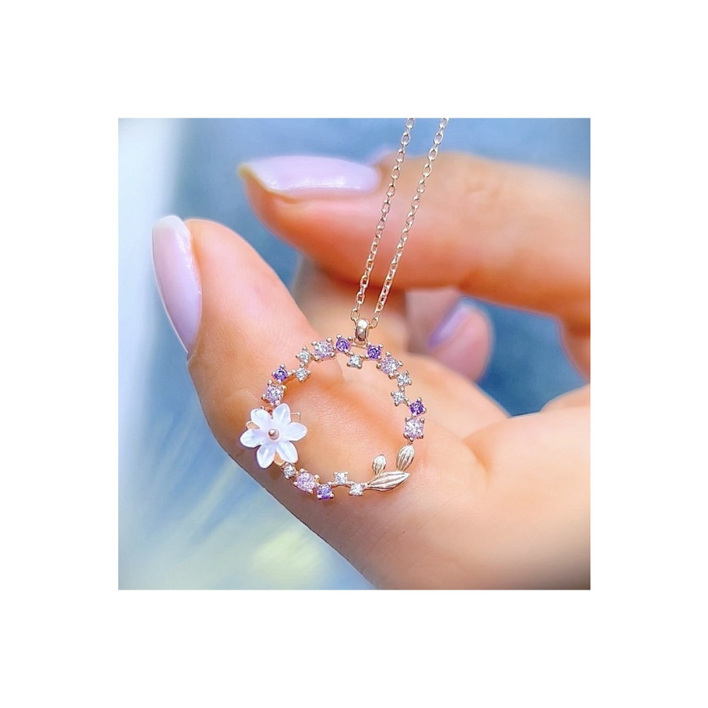 Mia Vento Manolya Çiçeği Sevgi Haresi Rose Renk Flowers Gümüş Kolye Gümüş Kolye Fiyatı