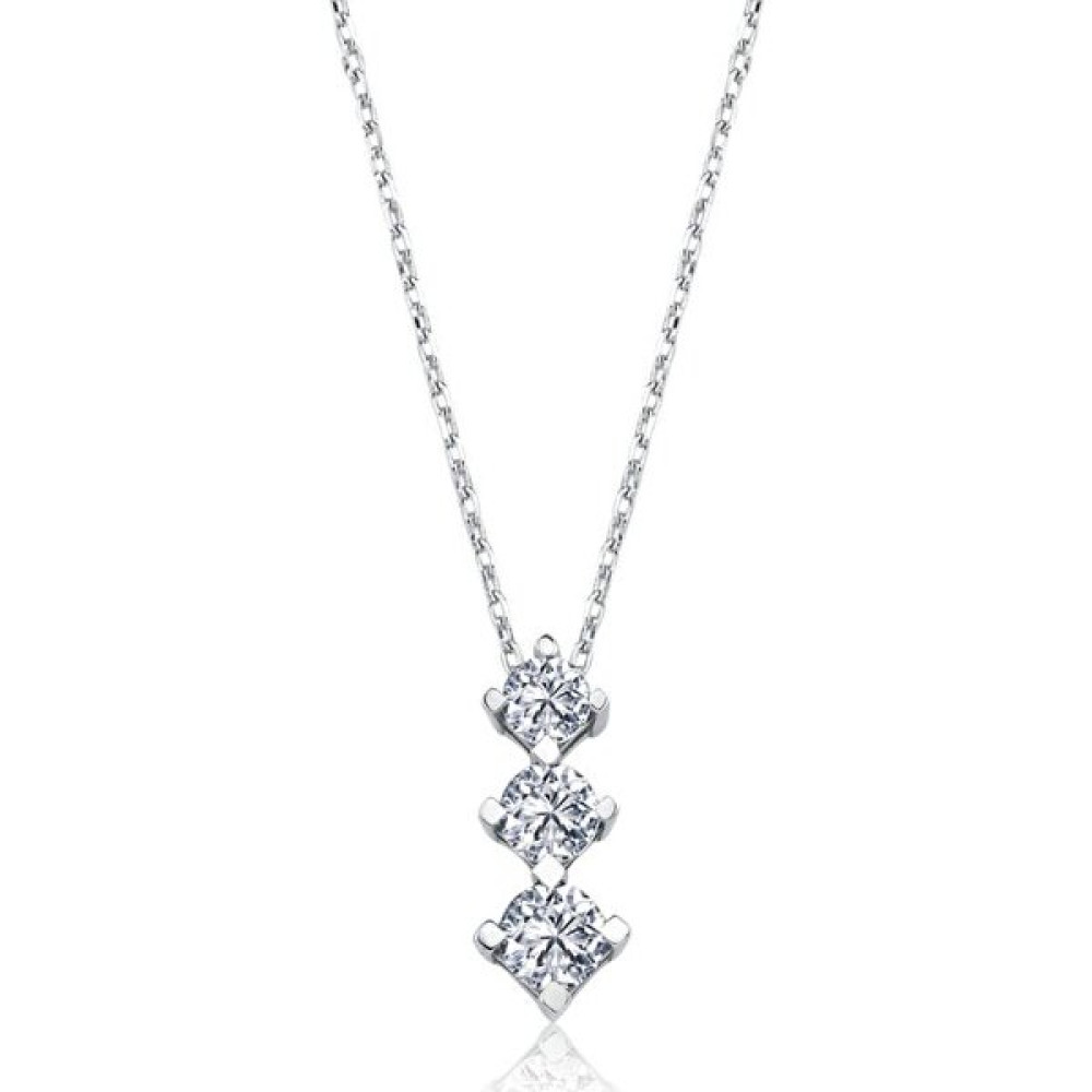 Mia Vento Swarovski Taşlı Tria Gümüş Kolye Gümüş Kolye Fiyatı