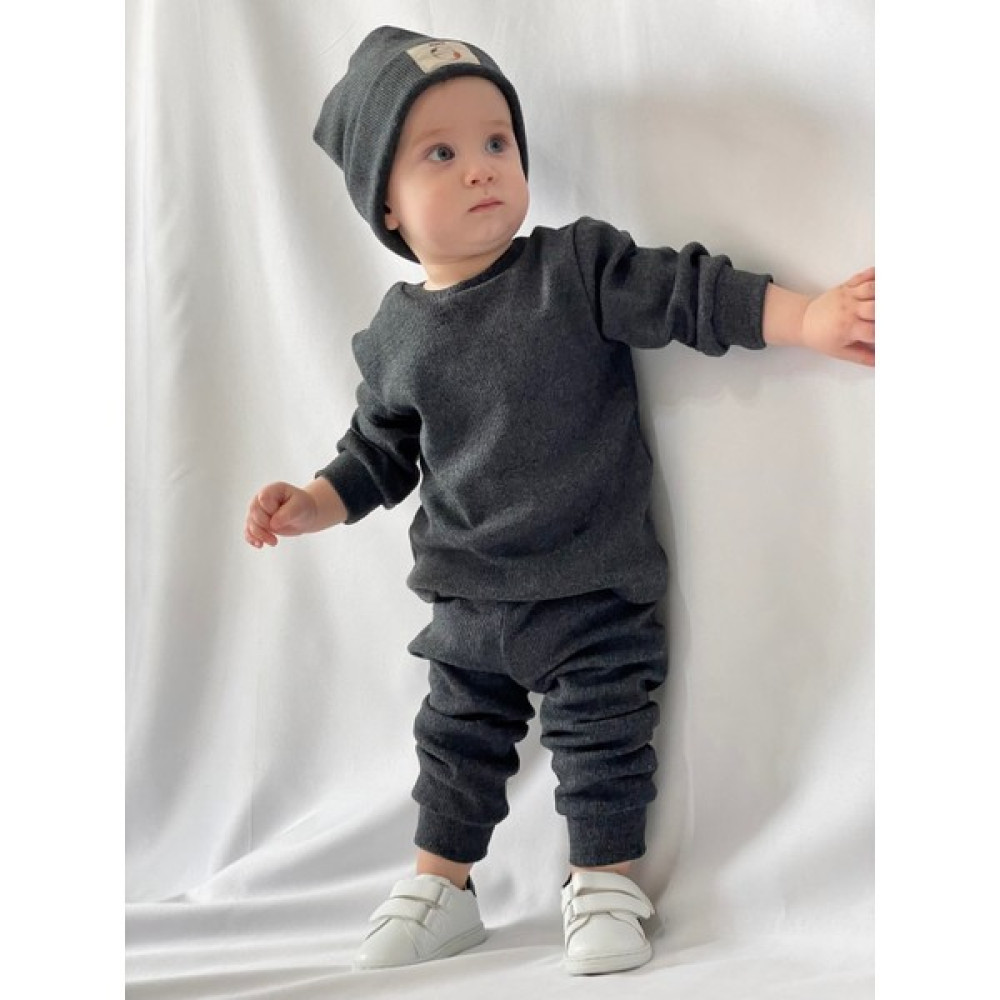 miababy Pamuk Bereli 3'lü Takım Bebek ve Çocuk Antrasit Erkek Çocuk Giyim Takımı Fiyatı
