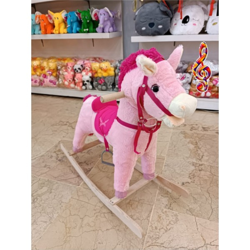 Miajima Sallanan Peluş At 65 cm Pembe Sesli Müzikli Bebek Oyuncakları Fiyatı