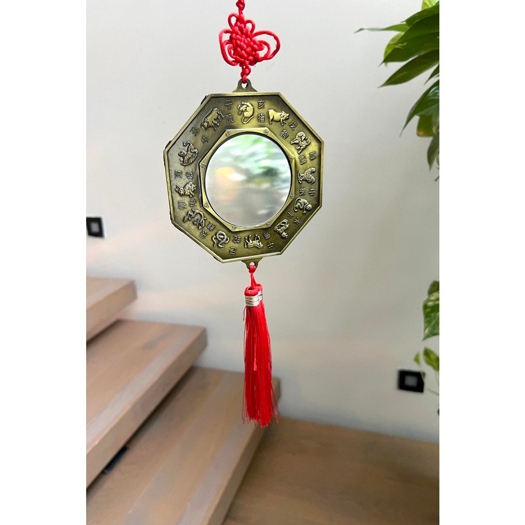 Miamantra Feng Shui Bagua Aynası Fu Tai Chi - Arka Tarafı Çin Zodyak /Burç Sembollü Asılabilir Ayna Diğer Fiyatı