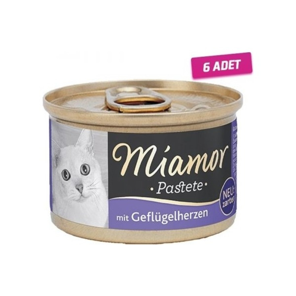 Miamor 6 Adet - Miamor Pastete Yürekli Tahılsız Kedi Konservesi 85 gr Evcil Hayvan Ürünleri Fiyatı