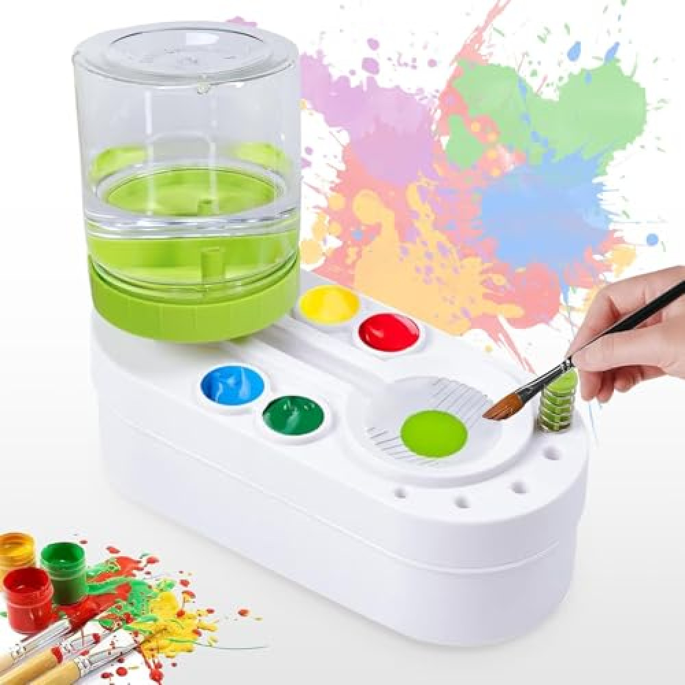 MIANYINGR Paint Brush Water Dispenser Cleaner，Paintbrush Toilet, Paint Brush Rinser for Acrylic Watercolor