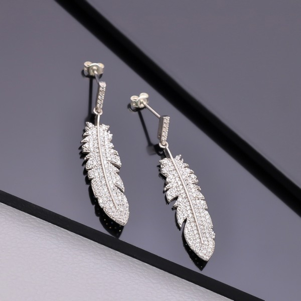Miavi Silver 925 Ayar Gümüş Tüy Küpe Gümüş Küpe Fiyatı