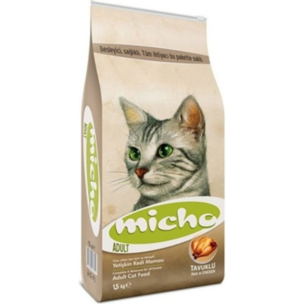 Micho Tavuklu (Hamsi ve Pirinç Eşliğinde) Yetişkin Kedi Maması 1,5 Kg. Evcil Hayvan Ürünleri Fiyatı