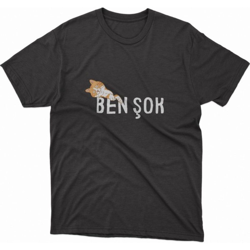 Micomiyo Ben Şok Kedi Unisex Tasarım Tişört Bayan T-shirt Fiyatı