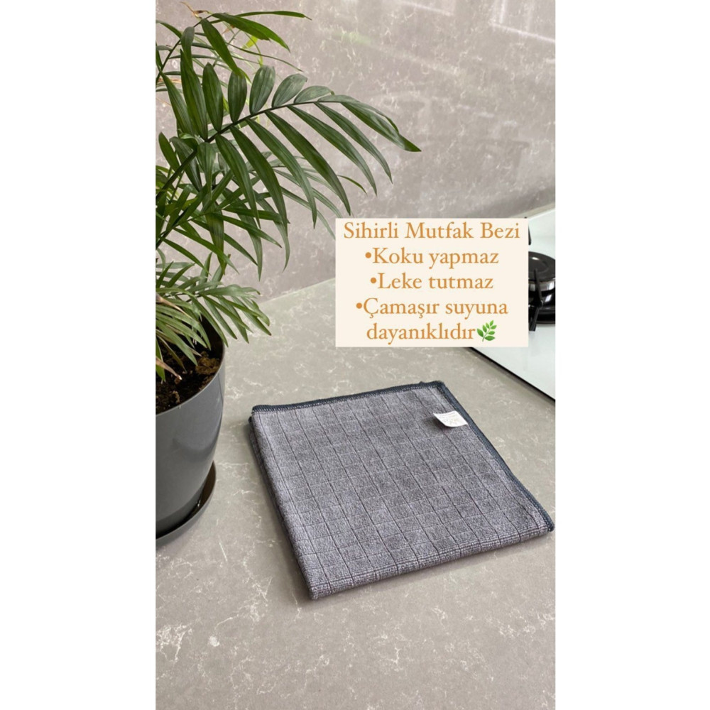 Micro Clean Miss Clean (1ADET) Mikrofiber Mutfak Bezi Gri Kareli Temizlik Malzemeleri Fiyatı