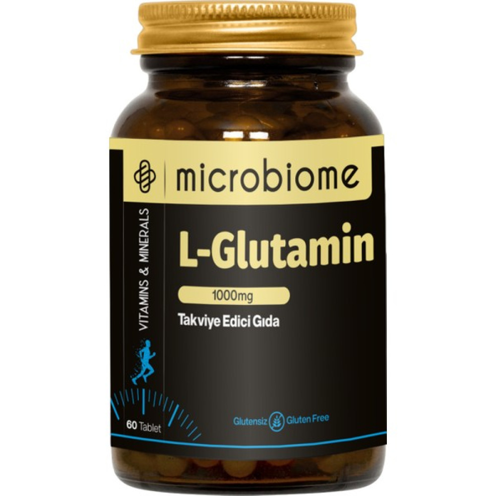 Microbiome L-Glutamin 1000 mg 60 Tablet Aminoasit Amino Asit L-Glutamine Amino Asit Fiyatı