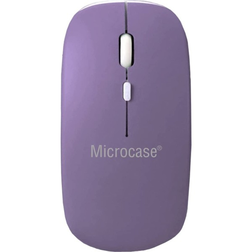 Microcase 1600 Dpı Şarj Edilebilir 2.4 Ghz Çift Modlu Bluetooth Kablosuz Mouse - AL2675 Mor Klavye - Mouse Fiyatı