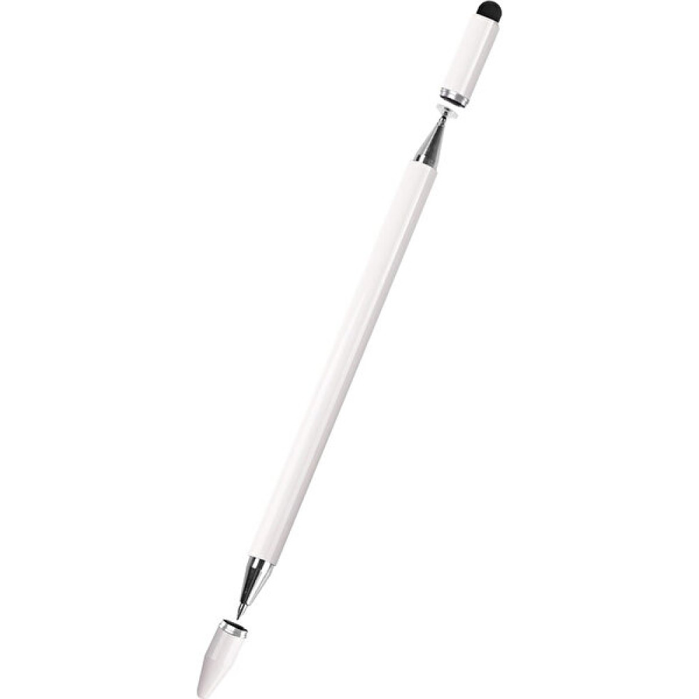 Microcase Universal Telefon Tablet 3in1 Tükenmez ve Disk Uçlu Stylus Pen Dokunmatik Kalem - AL3468 - Beyaz Tablet Aksesuarı Fiyatı