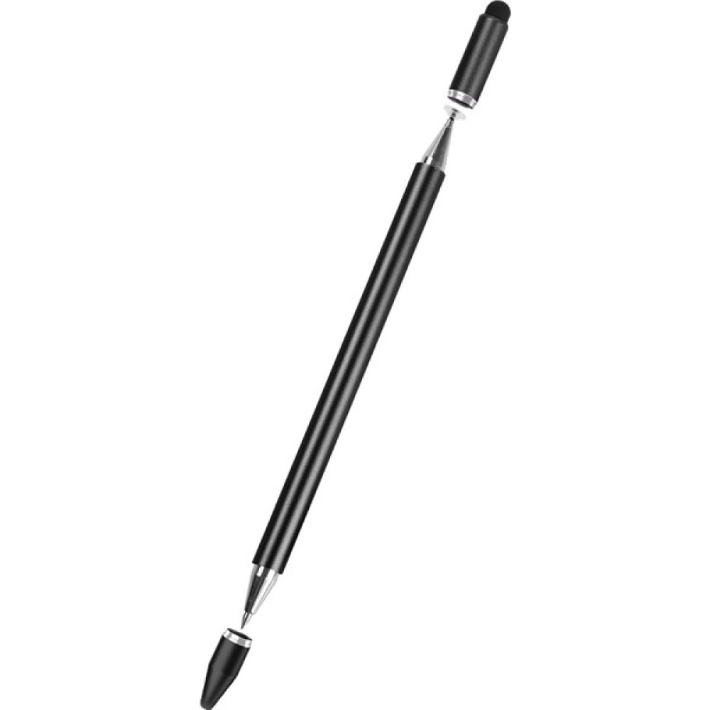 Microcase Universal Telefon Tablet 3in1 Tükenmez ve Disk Uçlu Stylus Pen Dokunmatik Kalem - AL3468 - Siyah Tablet Aksesuarı Fiyatı