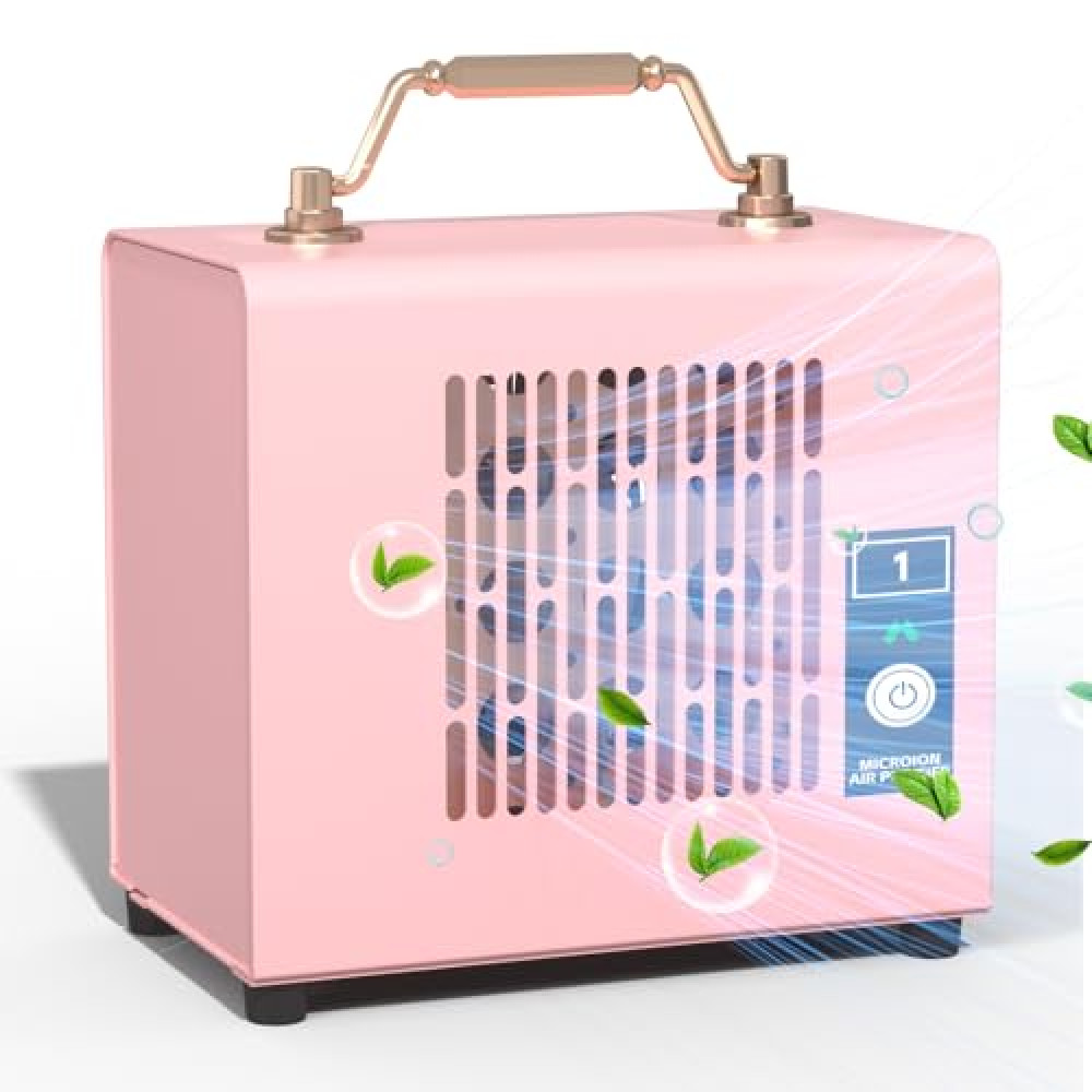 MICROIONXYZ Portable Ionic Air Purifier, Hassle-Free Design, Type-C Rechargeable, 6-Hour Battery, Removes 99.5% of Pollen & Smoke, Ultra-Quiet 25dB, Ideal for Travel, Office, Bedroom, Covers Up to 20㎡