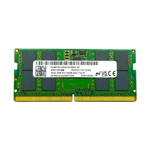 Micron 16GB DDR5 5600B Notebook Ram MTC8C1084S1SC56BD1 Dizüstü Bilgisayar Fiyatı