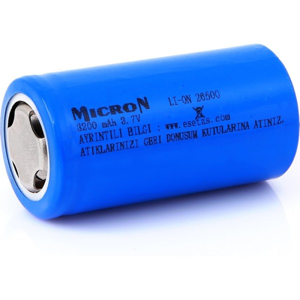 Micron Lityum 26500 3.7V 3200 Mah Pil Oto Boyaları Fiyatı