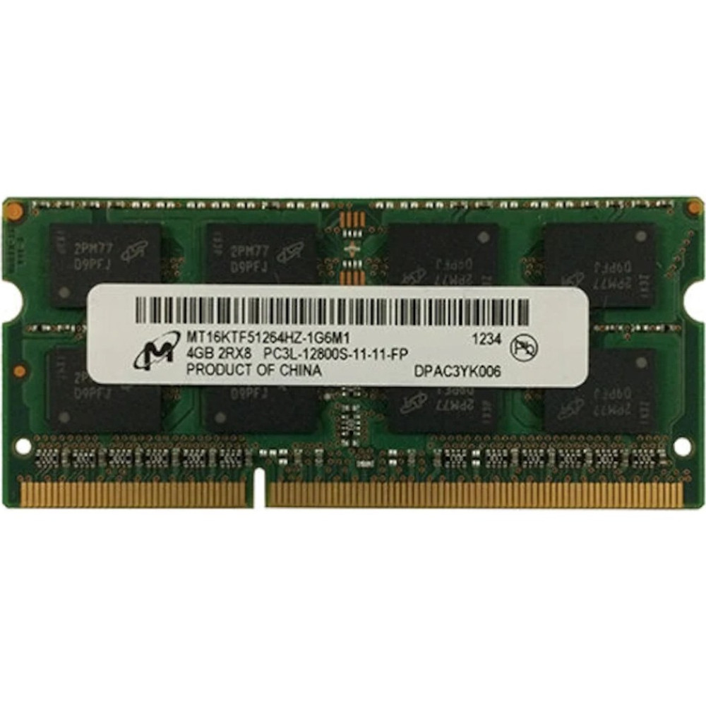 Micron MT16KTF51264HZ-1G6M1 4 GB Ddr3 1600 Mhz CL11 Notebook Ram RAM Bellekler Fiyatı