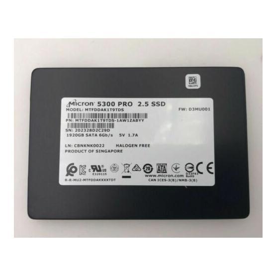 Micron MTFDDAK1T9TDS-1AW1ZABYY 1920GB 5300 PRO SATA 2.5" 7mm Non-SED Cloud Server SSD SSD / Solid State Drive Fiyatı
