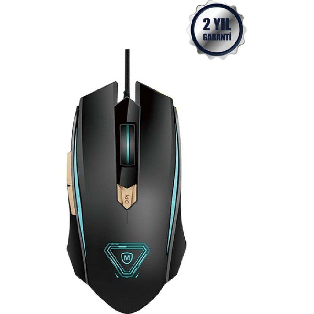 Micropack GM-06 Portatif 7 RGB Renk Hassas İzleme Özellikli 6 Tuşlu 3200 DPI Hız Işıklı Kablolu Oyuncu Mouse - Siyah Klavye - Mouse Fiyatı