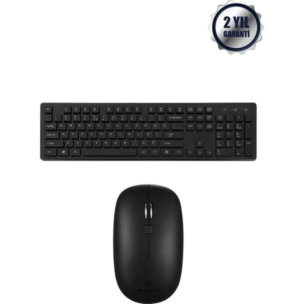 Micropack Windows MacOs Uyumlu 1600 CPI Hız Wireless Sessiz Güç Tasarruflu Kablosuz Türkçe Q Klavye Mouse Set KM-236W Klavye - Mouse Fiyatı