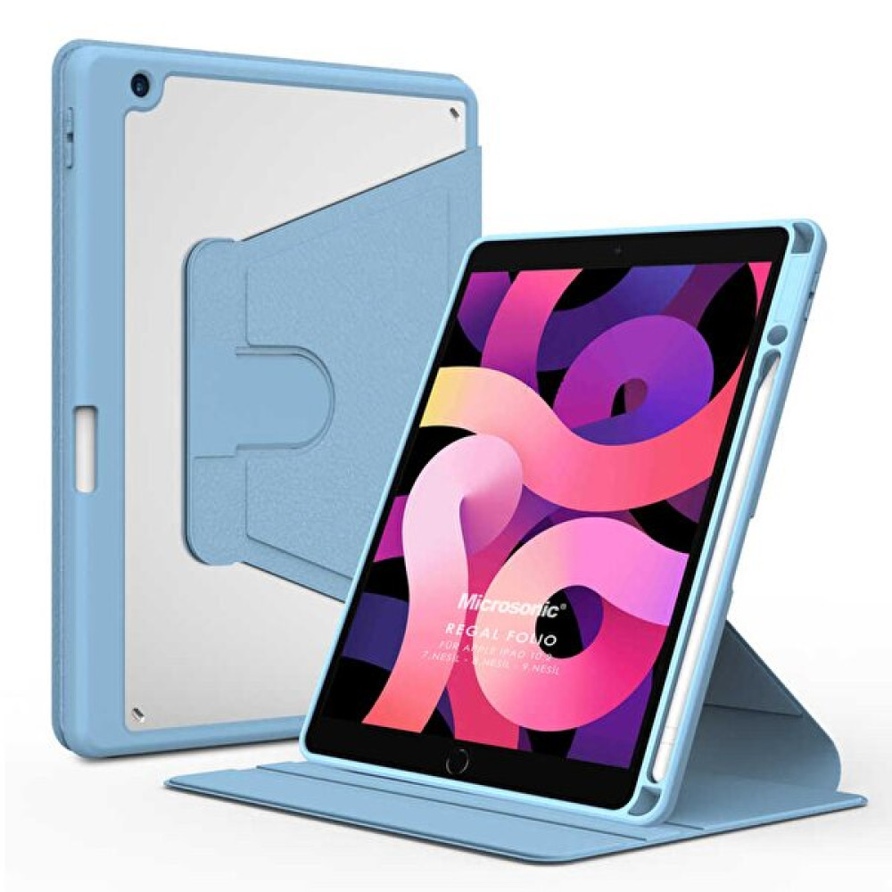 Microsonic Apple Ipad 10.2'' 7. Nesil Kılıf (a2197-a2200-a2198) Regal Folio Mavi Tablet Kılıfı Fiyatı