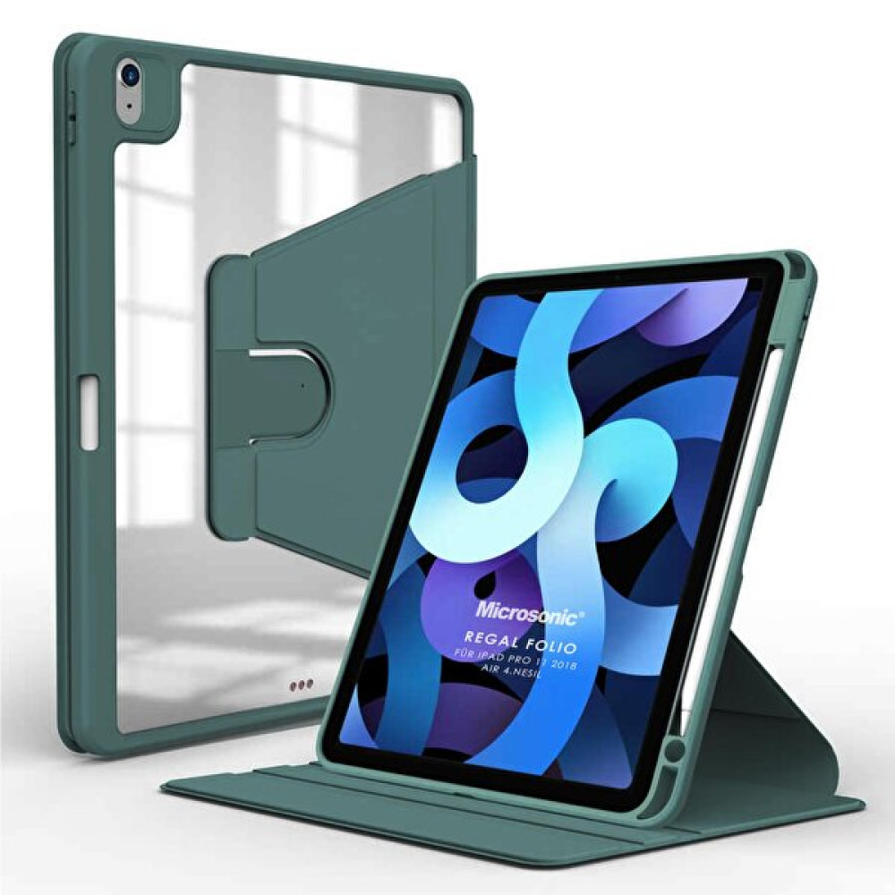 Microsonic Apple Ipad 10.nesil 10.9`` Kılıf (a2696-a2757-a2777) Regal Folio Koyu Yeşil Tablet Kılıfı Fiyatı