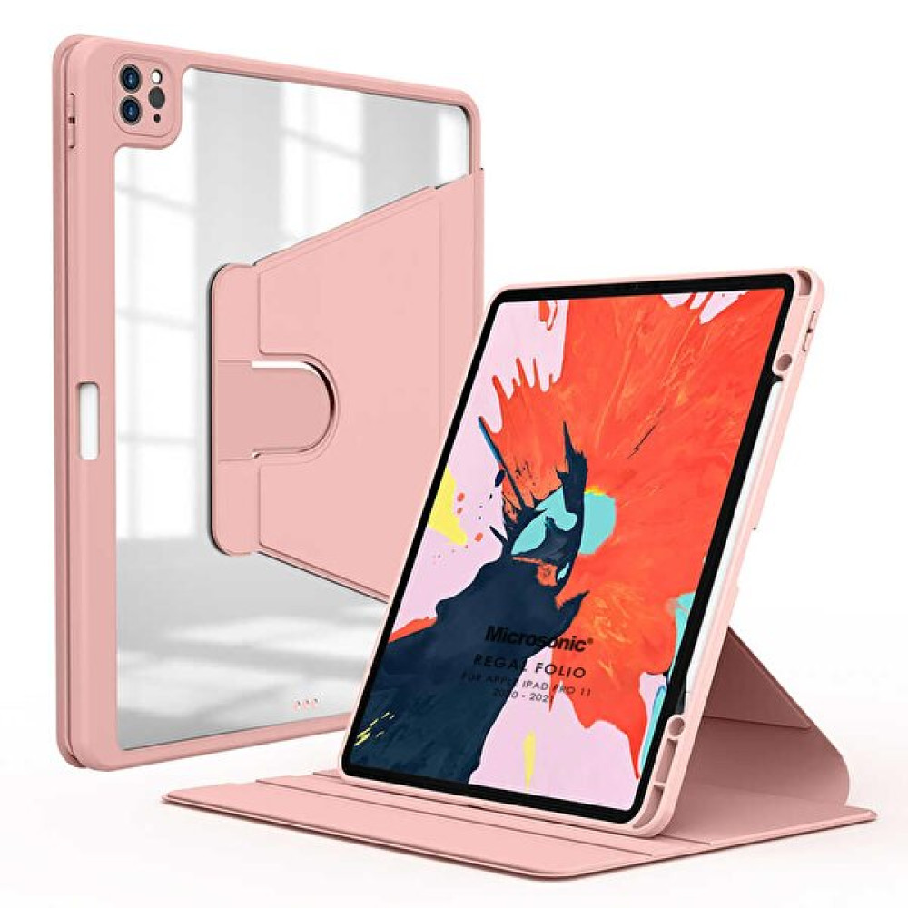 Microsonic Apple Ipad Pro 11`` 2022 4. Nesil Kılıf (a2759-a2435-a2761-a2762) Regal Folio Pembe Tablet Kılıfı Fiyatı