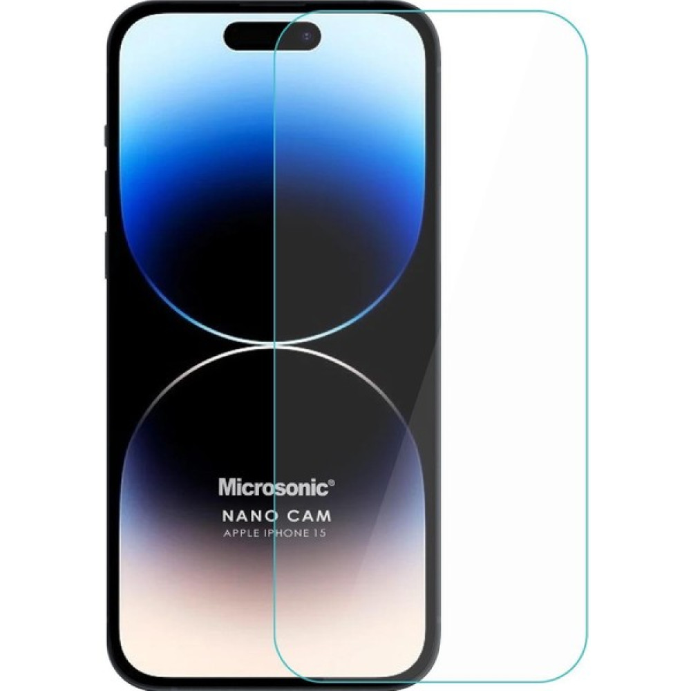 Microsonic Apple iPhone 15 Nano Glass Cam Ekran Koruyucu - Şeffaf Cep Telefonu Ekran Koruyucusu Fiyatı