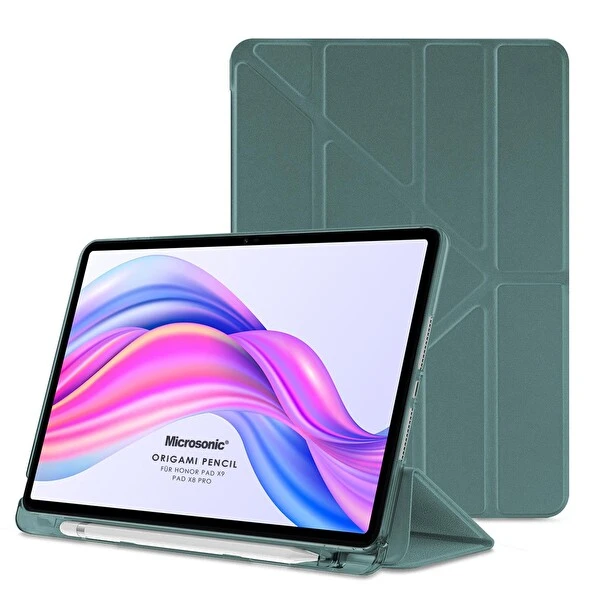 Microsonic Honor Pad X8 Pro Kılıf Origami Pencil Koyu Yeşil Tablet Kılıfı Fiyatı