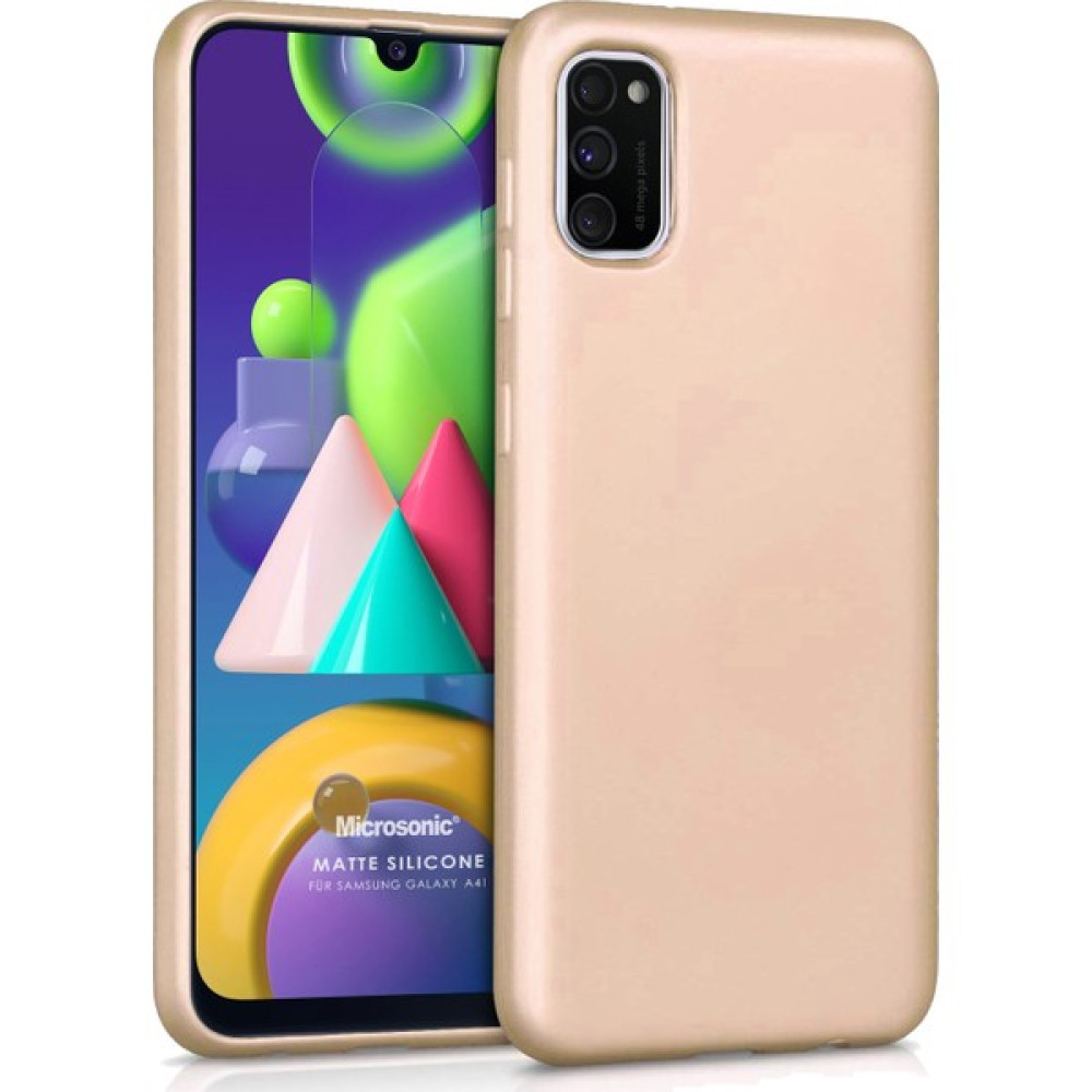 Microsonic Matte Silikon Samsung Galaxy A41 Kılıf Gold Cep Telefonu Kılıfı Fiyatı