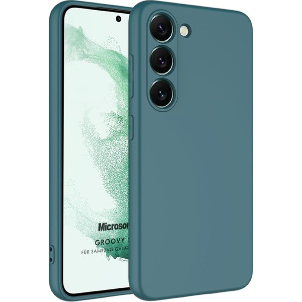 Microsonic S23 Kılıf Groovy Soft Yeşil - Galaxy S23 Cep Telefonu Kılıfı Fiyatı