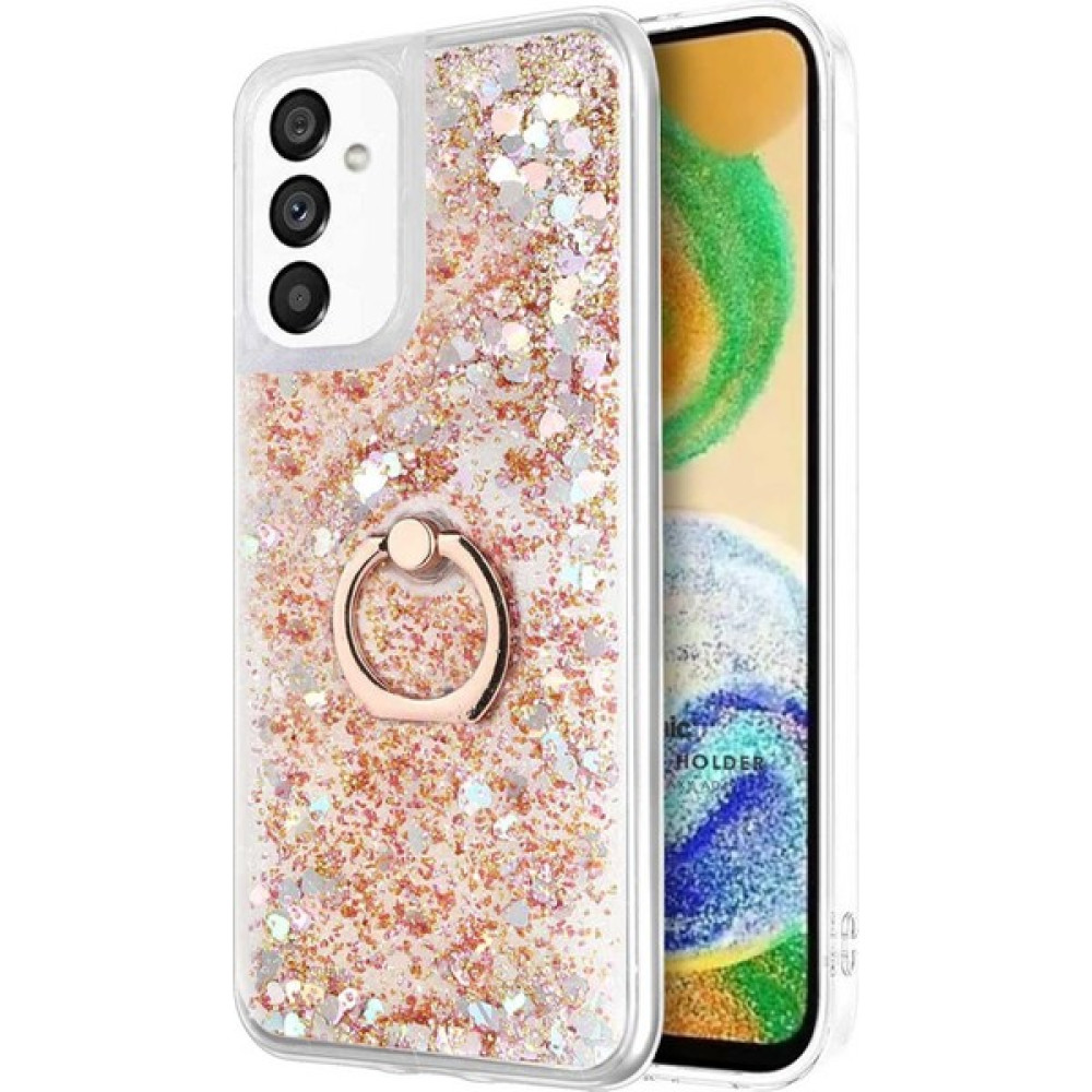 Microsonic Samsung Galaxy A04S Kılıf Glitter Liquid Holder Gold Cep Telefonu Kılıfı Fiyatı