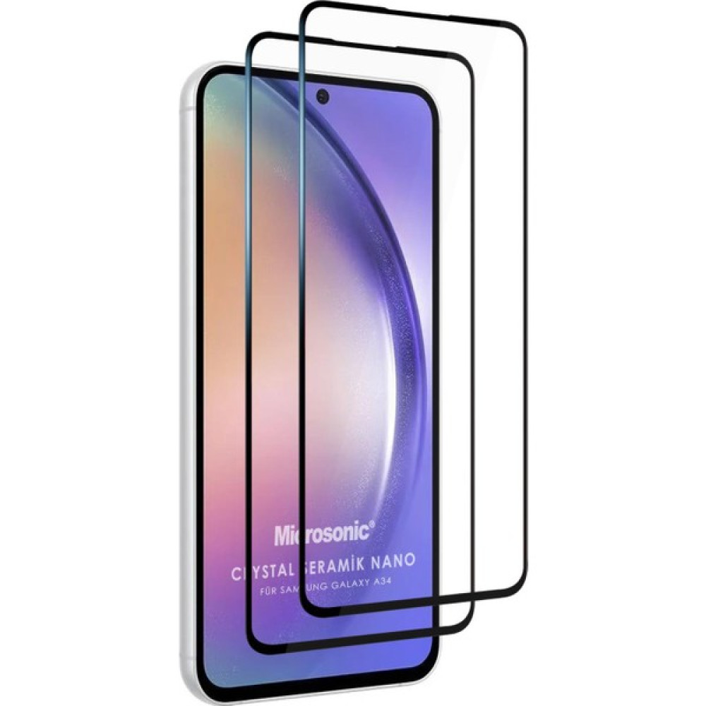 Microsonic Samsung Galaxy A34 Crystal Seramik Nano Ekran Koruyucu Siyah (2 Adet) Cep Telefonu Ekran Koruyucusu Fiyatı