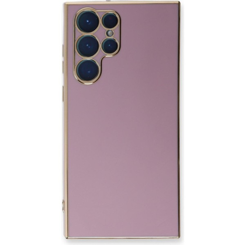 Microsonic Samsung Galaxy S23 Ultra Kılıf Olive Plated Lila Cep Telefonu Kılıfı Fiyatı