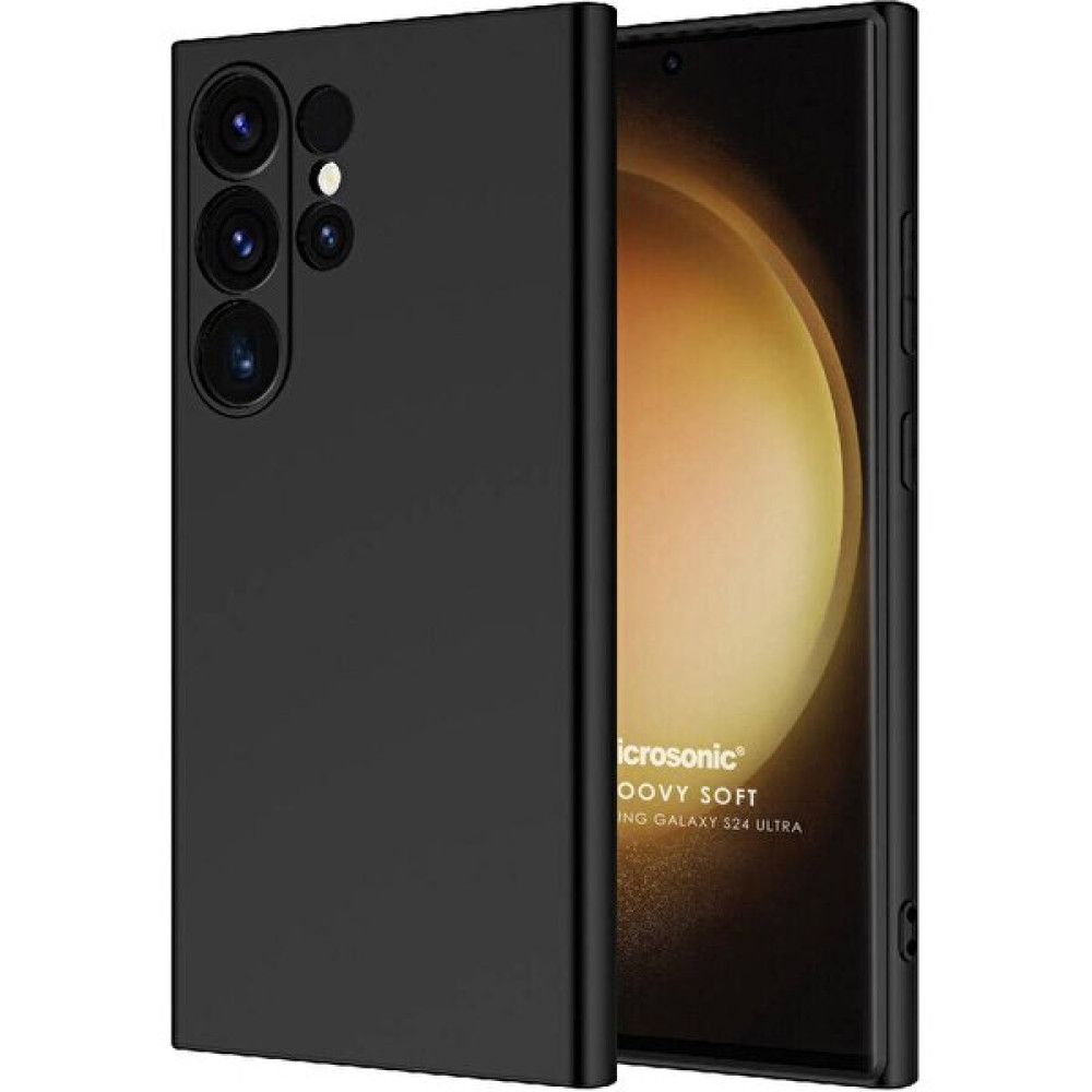 Microsonic Samsung Galaxy S24 Ultra Kılıf Groovy Soft Siyah Cep Telefonu Kılıfı Fiyatı