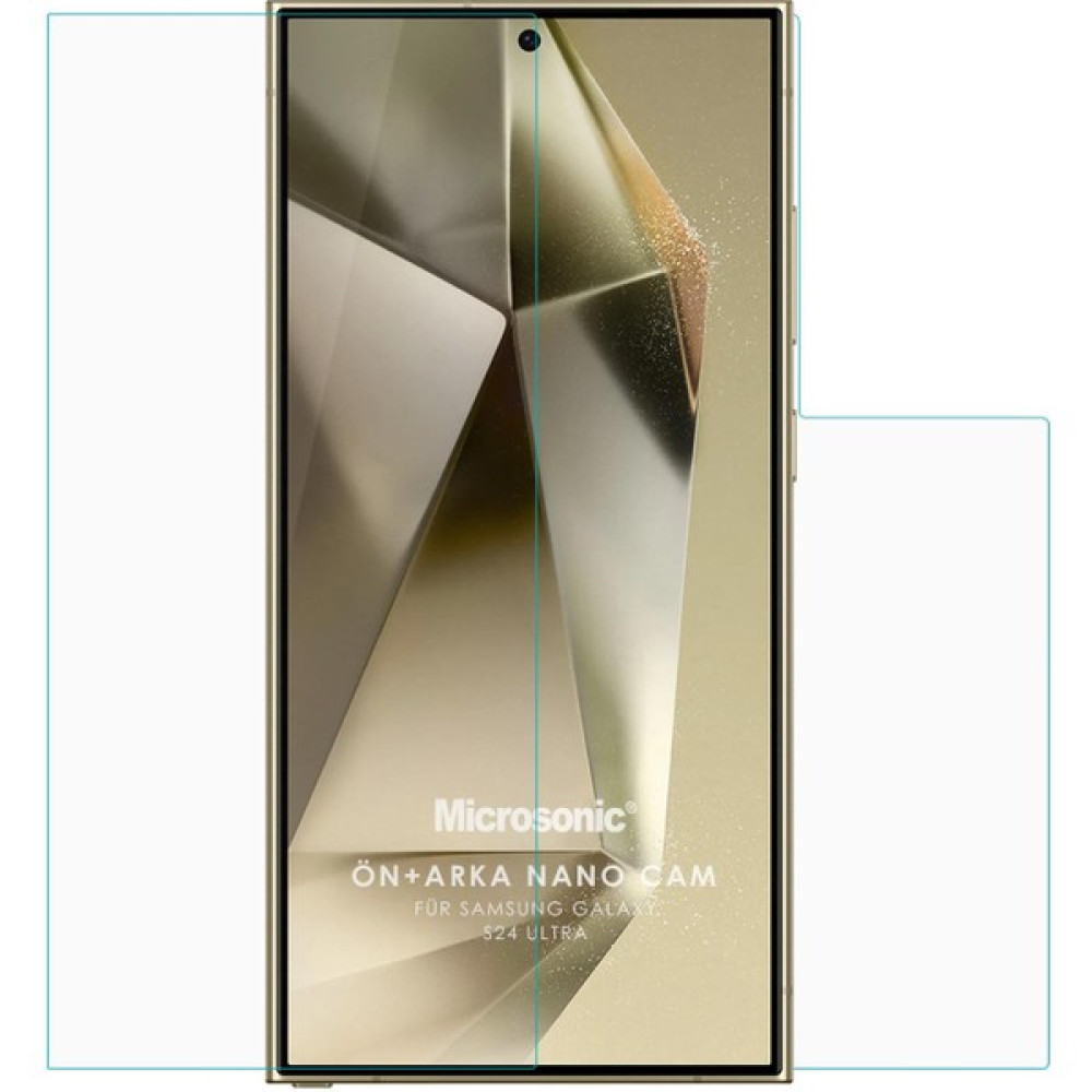 Microsonic Samsung Galaxy S24 Ultra Ön + Arka Nano Cam Ekran Koruyucu Cep Telefonu Ekran Koruyucusu Fiyatı